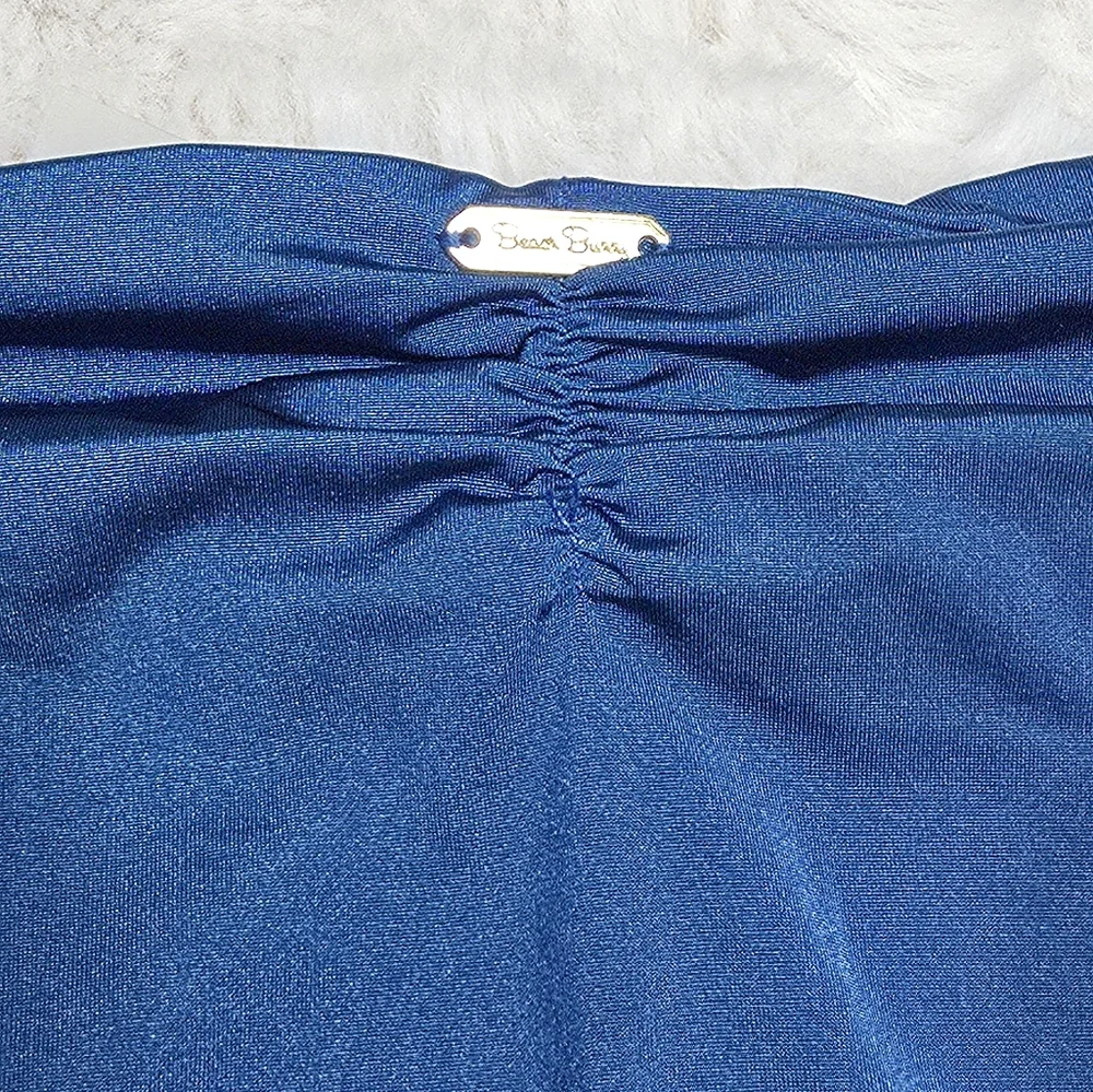 NWT Beach Bunny Stephanie Full Coverage Bikini Bottoms Blue XS - Picture 4 of 5